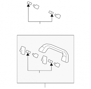 Ceiling handle rear left Mazda 3 19- gray, Japan built