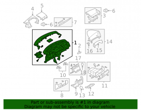 Dashboard front panel without AIRBAG Mazda3 03-08