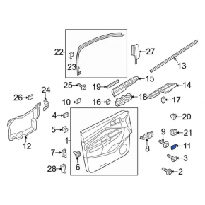 Ford Escape MK3 13-19 Rear Left Inner Door Handle Cap