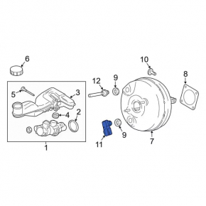 Ford Fusion mk5 17-20 hybrid plug-in brake booster sensor