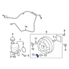 Ford Fusion mk5 17-20 hybrid plug-in brake booster sensor