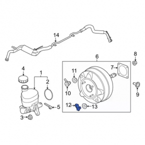 Ford Fusion mk5 17-20 hybrid plug-in brake booster sensor