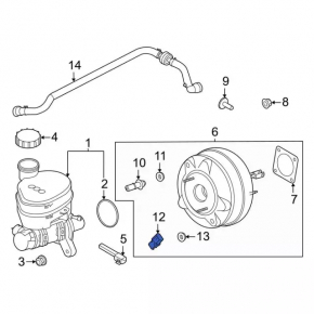 Ford Fusion mk5 17-20 hybrid plug-in brake booster sensor
