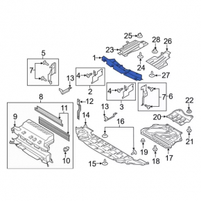 Ford Escape MK3 2017-2019 TV trim panel with scratches