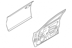 Door bare front right Infiniti Q50 14-20