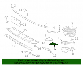 Left front bumper lower grille radiator deflector for Land Rover Range Rover 18-21