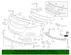 Front Lower Power Steering Bracket Right Chevrolet Malibu 13-15