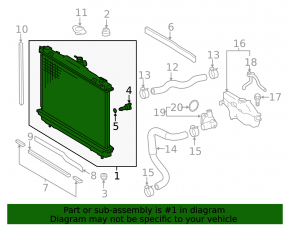 Radiator cooling water Toyota Avalon 13-18 2.5