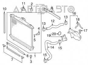 Radiator cooling water Toyota Avalon 13-18 2.5