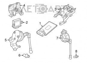 Front Left Body Tilt Sensor Cadillac ATS 13-