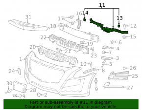 Front Bumper Mount Central Cadillac CTS 14-