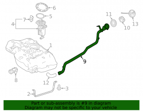 Fuel filler neck Mercedes GLA 15-20