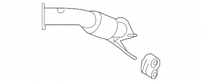 Hyundai Sonata 16-19 hybrid exhaust pipe
