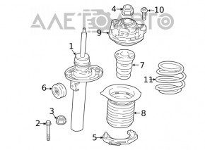 Shock absorber front left BMW 3 G20 19- AWD