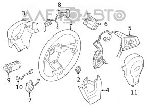 Naked steering wheel Subaru Forester 19-24 SK leather, heated