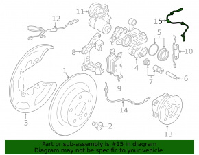 Rear left ABS sensor BMW X1 F48 19-22