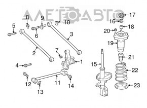 Rear left axle Lexus RX300 98-03 AWD