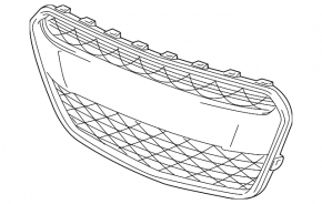 Chevrolet Spark 16-18 front bumper grille with chrome