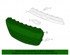 Chevrolet Spark 16-18 front bumper grille with chrome