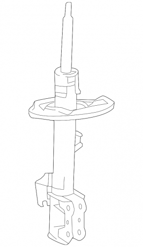 Shock absorber front left Lexus RX350L RX450hL 18-19 long