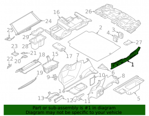 Trunk opening trim BMW 5 F10 11-16