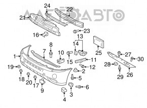 Lexus RX400h 04-08 Front Bumper Absorber