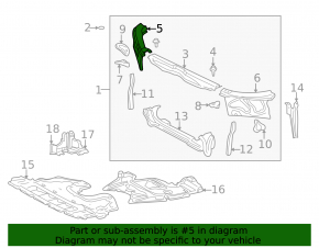 Right eyelash TV bracket for Lexus IS200 IS300 99-05
