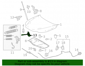 Lexus NX 22-25 US-built hood release lever