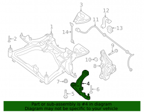 Lower control arm front right Nissan Maxima A36 16-23