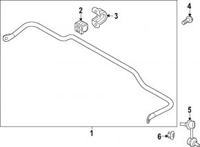 Rear stabilizer bar Hyundai Santa Fe 24-26 FWD HEV, 2.5