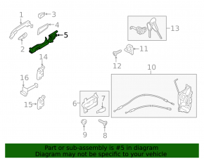 Subaru Outback 15-19 front left door handle mechanism