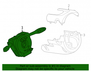 Steering column switch, guitar assembly Mini Cooper Clubman R55 07-14