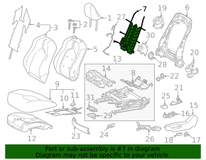 Driver's seat lumbar support with motor for Toyota Camry v70 18-24
