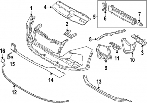 Front bumper bare Hyundai Tucson 22-24 Korea, N Line