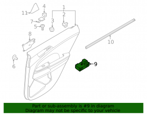 Rear left window lift control for Kia Sportage 23-26