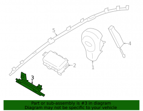 Airbag knee driver's left Subaru Impreza 17-23 GK without bracket
