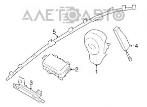 Airbag knee driver's left Subaru Impreza 17-23 GK without bracket