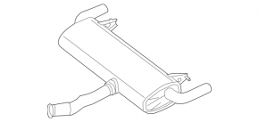 Mercedes GLC 300 20-22 rear muffler with barrel, rusty