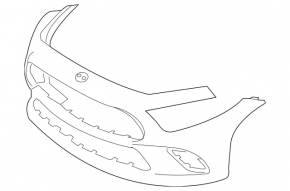 Bare front bumper Mercedes CLS-class C257 19-21 for parking sensors