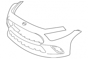 Bare front bumper Mercedes CLS-class C257 19-21 for parking sensors