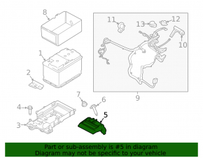Battery mount bracket Ford Edge 15-