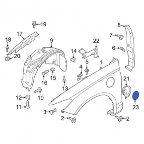 Charging port cover Ford Fusion mk5 13-20 plug-in