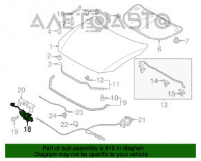 Mazda 6 13-17 hood lock with sensor