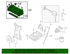 Valve cover 2.3 Mazda3 03-08
