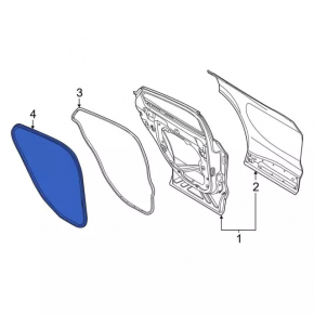 Door seal rear left Ford Mustang Mach-E 21-23