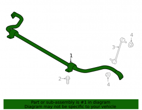 Front stabilizer bar for Land Rover Range Rover Velar 18-20