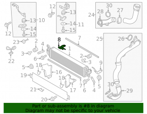 Lower right intercooler bracket for Mazda CX-5 19-25 2.5T