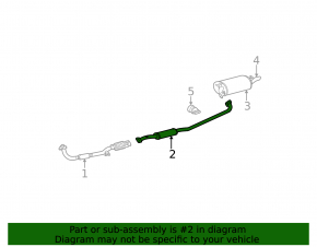 Exhaust line, middle part, Toyota Solara 2.4 04-06, with sensor