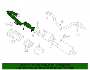 Intake pipe with catalytic converter Nissan Pathfinder 13-15 hybrid
