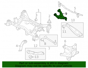 Upper rear right arm Subaru Outback 20- with ball joint